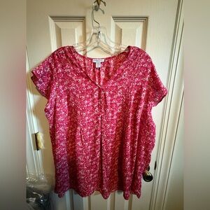 Floral Bright Pink Women's Top
